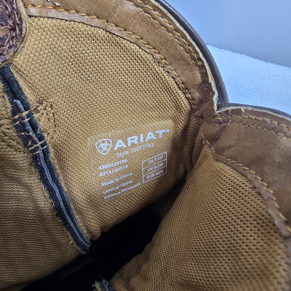 Ariat Two-Tone Western Boots - Brown and Black - Picture 12 of 15